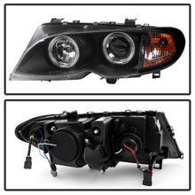 Cargar imagen en el visor de la galería, Spyder BMW E46 3-Series 02-05 4DR Projector Headlights 1PC LED Halo Blk PRO-YD-BMWE4602-4D-AM-BK