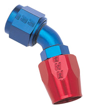 Cargar imagen en el visor de la galería, Russell Performance -8 AN Red/Blue 45 Degree Full Flow Hose End