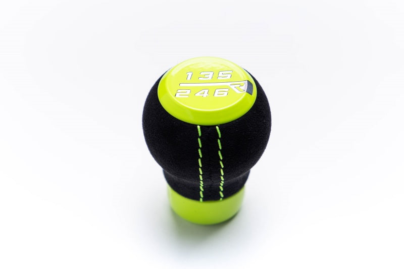 Raceseng Stratose Shift Knob (Gate 3 Engv) M12x1.25mm - Neon Yellow w/Contrast NY Alcantara Stiching