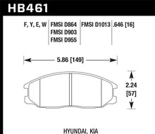 Cargar imagen en el visor de la galería, Hawk 01-06 Hyundai Santa Fe / 03-09 Kia Sorento HPS Street Front Brake Pads