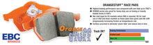 Cargar imagen en el visor de la galería, EBC 03-05 Porsche 911 (996) (Cast Iron Rotor only) 3.6 Carrera 4S Orangestuff Front Brake Pads