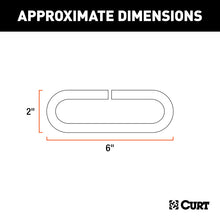 Cargar imagen en el visor de la galería, Curt Raw Steel Weld-On Safety Chain Loop (10000lbs Capacity)