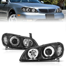 Cargar imagen en el visor de la galería, ANZO 2000-2004 Infiniti I30 Projector Headlights w/ Halo Black