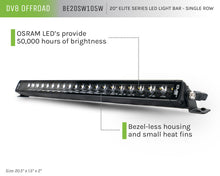 Cargar imagen en el visor de la galería, DV8 Offroad 20in Elite Series Light Bar 105W LED - Single Row
