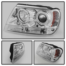 Cargar imagen en el visor de la galería, Spyder Jeep Grand Cherokee 99-04 Projector Headlights LED Halo LED Chrm - PRO-YD-JGC99-HL-C