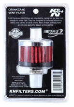 Cargar imagen en el visor de la galería, K&amp;N Clamp On Rubber Base Crankcase Vent Filter 0.375in Flange ID x 2in OD x 1.5in Height
