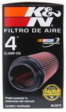 Cargar imagen en el visor de la galería, K&amp;N Universal Rubber Filter 4inch FLG / 6inch OD-B / 4-5/8inch OD-T / 9inch H
