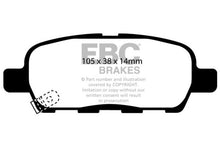 Cargar imagen en el visor de la galería, EBC 02 Infiniti G35 3.5 w/o DCS Greenstuff Rear Brake Pads