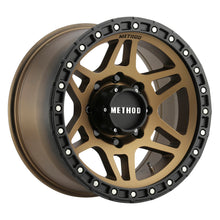 Cargar imagen en el visor de la galería, Method MR312 18x9 +18mm Offset 8x6.5 130.81mm CB Method Bronze/Black Street Loc Wheel