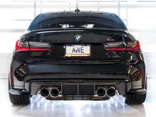 Cargar imagen en el visor de la galería, AWE Track Edition Catback Exhaust for BMW G8X M3/M4 - Chrome Silver Tips