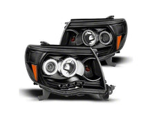 Cargar imagen en el visor de la galería, Raxiom 05-09 Tacoma Super White LED Halo Projector Headlights- Black Housing (Clear Lens)