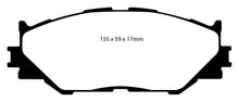 Cargar imagen en el visor de la galería, EBC 06-08 Lexus IS250 2.5 Yellowstuff Front Brake Pads