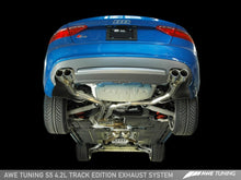 Cargar imagen en el visor de la galería, AWE Tuning Audi B8 S5 4.2L Track Edition Exhaust System - Polished Silver Tips