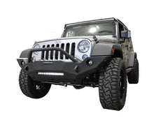 Cargar imagen en el visor de la galería, DV8 Offroad 07-18 Wrangler JK FS-18 Mid Length Steel Front Bumper w/ Fog Lights