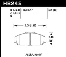 Cargar imagen en el visor de la galería, Hawk 94-01 Acura Integra (excl Type R)  HP+ Street Front Brake Pads