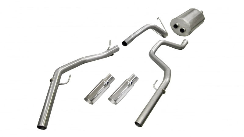 Corsa 2009-2019 -14 Dodge Ram Quad Cab/Short Bed 1500 4.7L V8 Polished Sport Cat-Back Exhaust