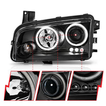 Cargar imagen en el visor de la galería, ANZO 2006-2010 Dodge Charger Projector Headlights w/ Halo Chrome (CCFL)