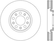 Cargar imagen en el visor de la galería, StopTech 13+ Dodge Dart Performance Slotted &amp; Drilled Front Right Rotor