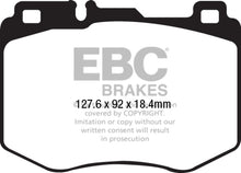 Cargar imagen en el visor de la galería, EBC 15-16 Mercedes-Benz C400 (W205) 3.0 Twin Turbo 4-Matic Yellowstuff Front Brake Pads