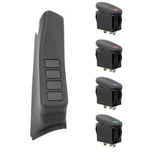 Cargar imagen en el visor de la galería, Rugged Ridge A-Pillar 4 Switch Pod Black RHD 11-18 Jeep Wrangler JK