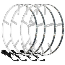 Cargar imagen en el visor de la galería, Oracle LED Illuminated Wheel Rings - Double LED - White