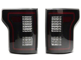 Raxiom 15-17 Ford F-150 w/Non-BLIS LED Tail Lights Sequential Turn Signals- Black Hsng (Smoked Lens)