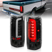 Cargar imagen en el visor de la galería, ANZO 1987-1996 Ford F-150 LED Taillights Black Housing Clear Lens (Pair)