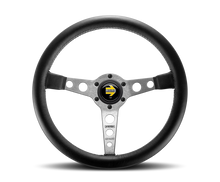 Cargar imagen en el visor de la galería, Momo Prototipo Steering Wheel 350 mm - Black Leather/Wht Stitch/Brshd Spokes