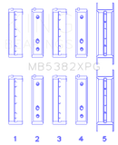 King Subaru EJ20/EJ22/EJ25 (For Thrust in #5 Position) Tri-Metal Perf Main Bearing Set - Size STDX