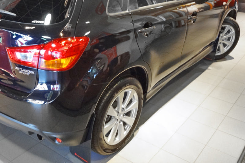 Rally Armor 10-19 Mitsubishi Outlander Sport/ASX/RVR Black UR Mud Flap w/ Red Logo