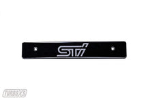 Load image into Gallery viewer, Turbo XS 08-14 Subaru WRX/STi Billet Aluminum License Plate Delete Black Machined STi Logo
