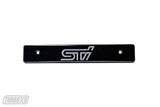 Turbo XS 08-14 Subaru WRX/STi Billet Aluminum License Plate Delete Black Machined STi Logo