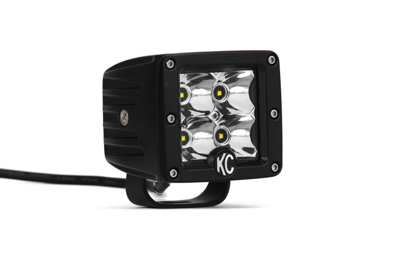 KC HiLiTES C-Series 3in. C3 LED Light 12w Spot Beam (Pair Pack System) - Black