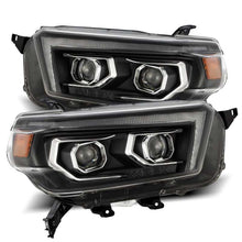 Cargar imagen en el visor de la galería, AlphaRex 10-13 Toyota 4Runner LUXX LED Proj Headlights Plank Style Black w/Seq Signal/DRL