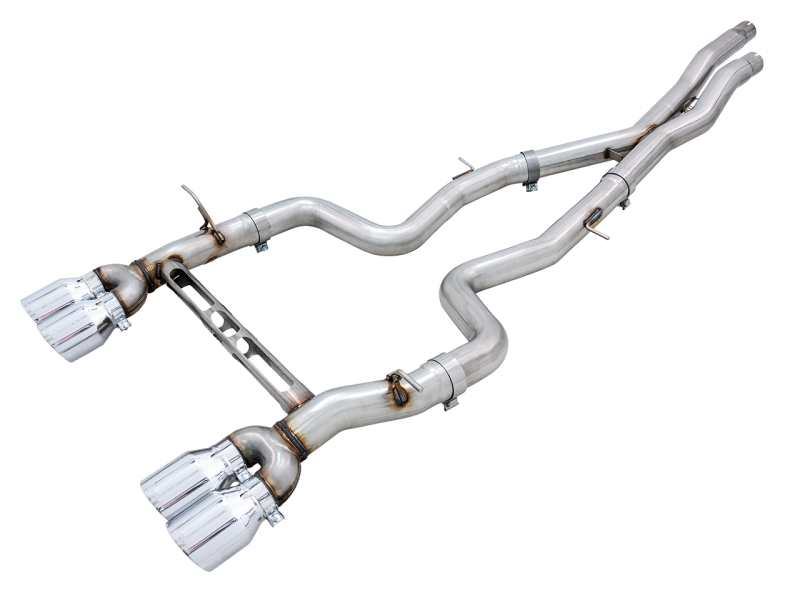 AWE Tuning BMW F8X M3/M4 Track Edition Catback Exhaust - Chrome Silver Tips