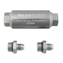 Cargar imagen en el visor de la galería, DeatschWerks 6AN 10 Micron 70mm Compact In-Line Fuel Filter Kit