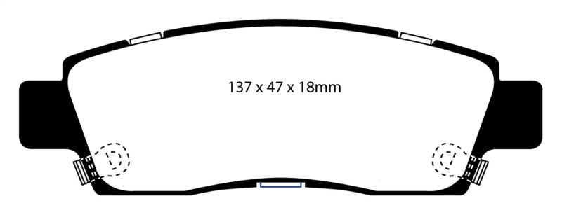 EBC 07+ Buick Enclave 3.6 Yellowstuff Rear Brake Pads