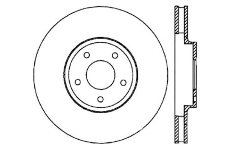 StopTech 06-07 350Z / 05-07 G35 exp Sport/ 06-07 G35X SportStop Slotted & Drilled Front Left Rotor