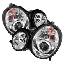 Cargar imagen en el visor de la galería, Spyder Mercedes Benz E-Class 00-02 Projector Headlights LED Halo Chrm PRO-YD-MBW21099-HL-C