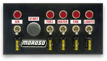 Cargar imagen en el visor de la galería, Moroso Toggle Switch Panel - Drag Race - 4in x 7.75in - Five On/Off Switches