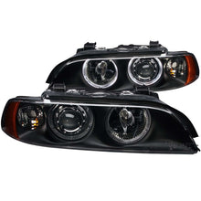 Cargar imagen en el visor de la galería, ANZO 1997-2001 BMW 5 Series Projector Headlights w/ Halo Black