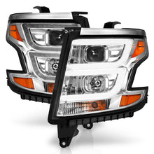 Cargar imagen en el visor de la galería, ANZO 2015-2020 Chevy Tahoe Projector Headlights Plank Style Chrome w/DRL