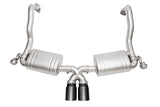 SOUL 13-16 Porsche 981 Cayman / Boxster Valved Exhaust - Slash Cut Satin Black Tips