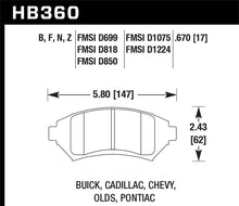 Cargar imagen en el visor de la galería, Hawk Buick/ Cadillac/ Chevy/ Olds/ Pontiac Front HPS Brake Pads