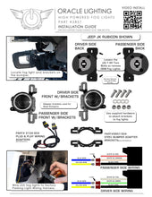 Cargar imagen en el visor de la galería, Oracle LED Fog Light Adapter Brackets for Steel Bumper Wrangler