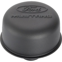 Cargar imagen en el visor de la galería, Ford Racing Black Crinkle Finish Breather Cap w/ Ford Mustang Logo