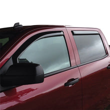 Cargar imagen en el visor de la galería, Westin 2014-2018 Chevy Silverado 1500 Crew Cab Wade In-Channel Wind Deflector 4pc - Smoke