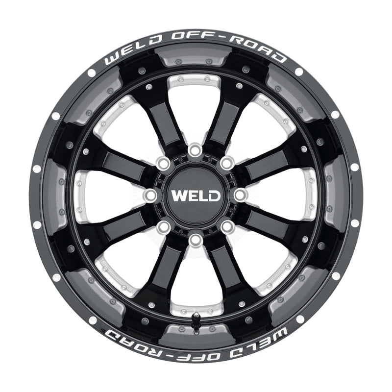 Weld Off-Road W125 20X9 Granada Eight 8X180 ET00 BS5.00 Gloss Black MIL 124.3