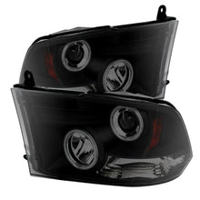 Cargar imagen en el visor de la galería, Spyder Dodge Ram 1500 09-14 Projector Halogen Model- CCFL Halo LED - Blk Smke PRO-YD-DR09-CCFL-BSM