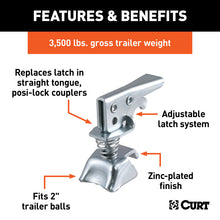 Cargar imagen en el visor de la galería, Curt Replacement 2in Posi-Lock Coupler Latch for Straight-Tongue Couplers